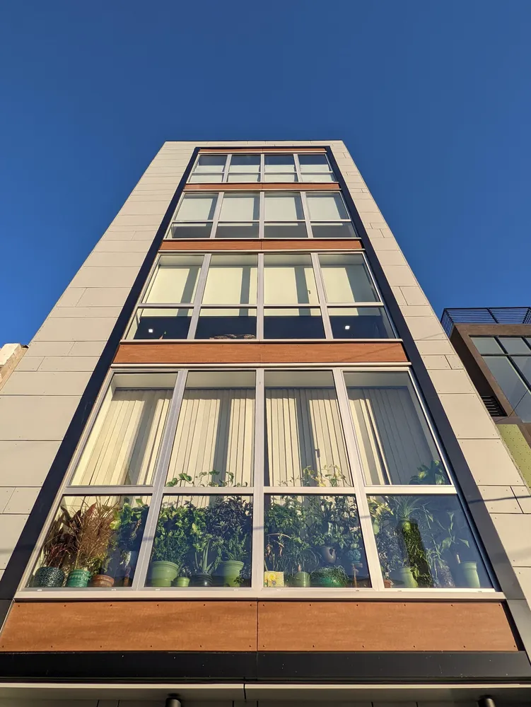 a view of a large window