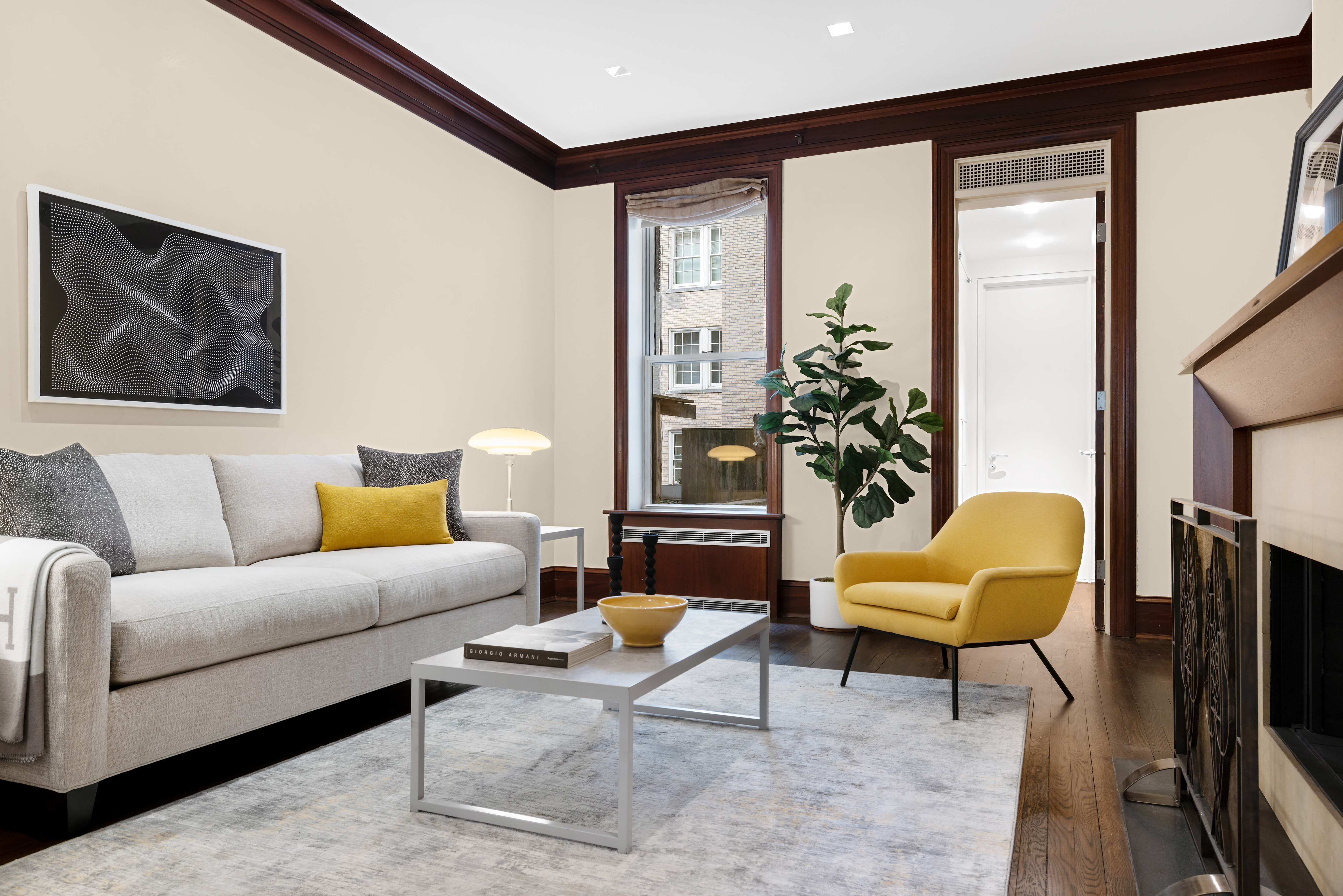 22 East 78th Street Manhattan, NY 10075 - Photo 7 of 23 a living room with furniture and a potted plant
