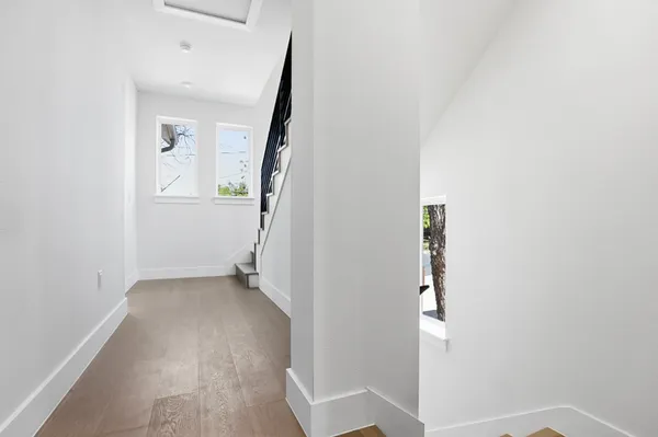a view of hallway with stairs