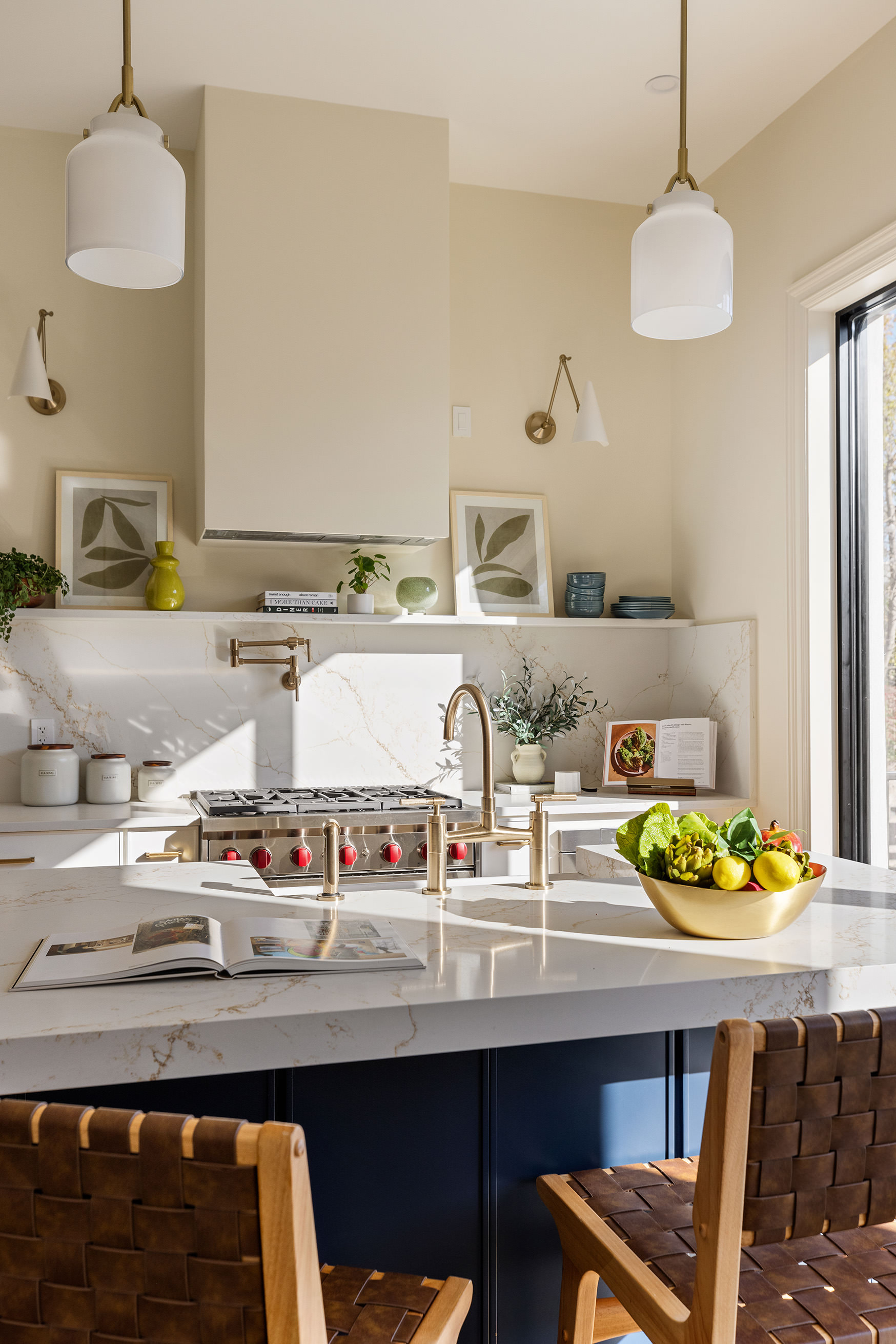 198 Madison Street, Unit SF Brooklyn, NY 11216 - Photo 7 of 19 a kitchen with kitchen island granite countertop a table and chairs in it