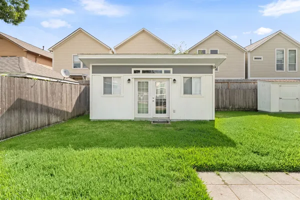 a view of a house with patio