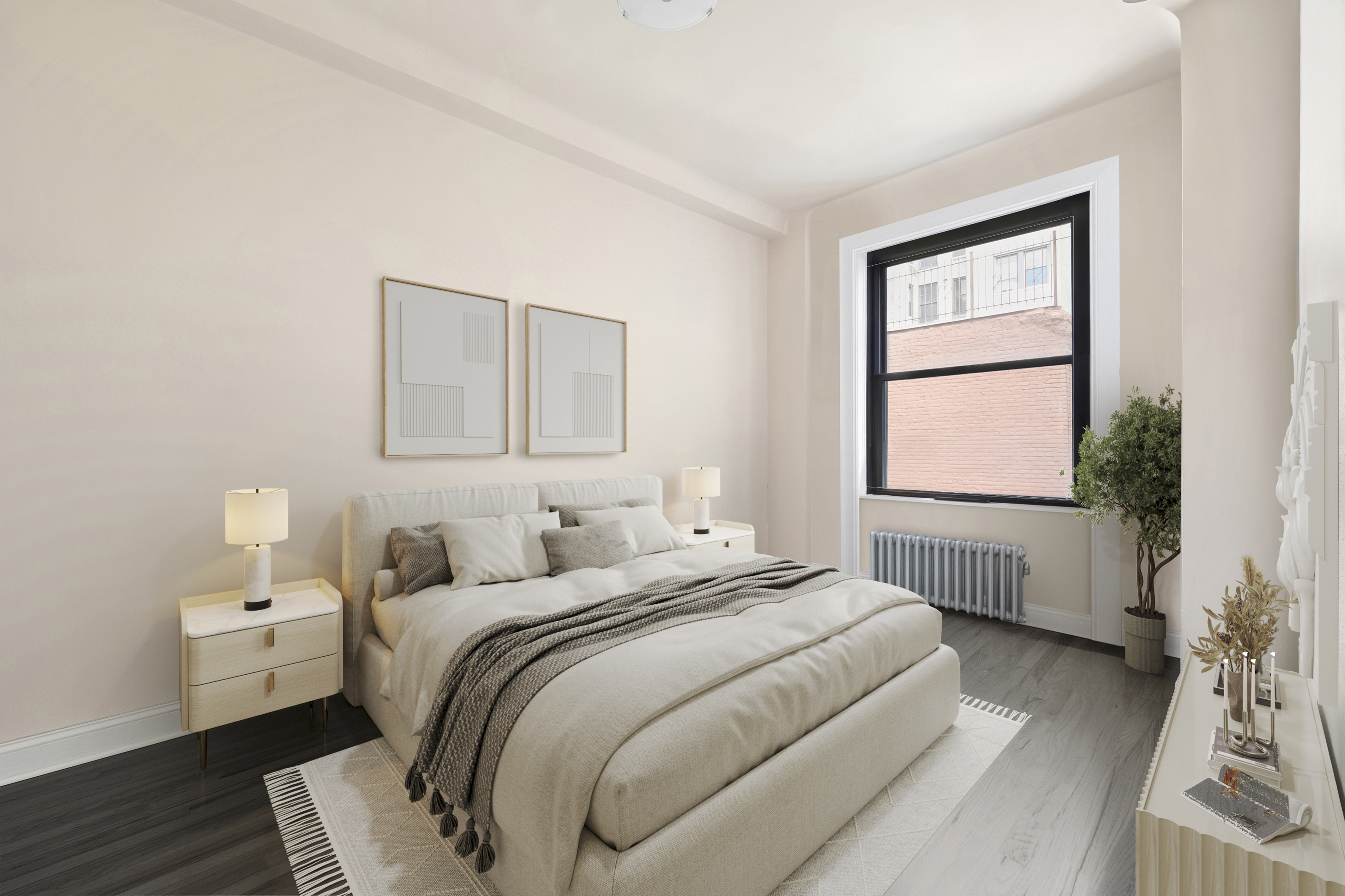 380 Riverside Drive, Unit 6A Manhattan, NY 10025 - Photo 4 of 10 a bedroom with a bed and a window