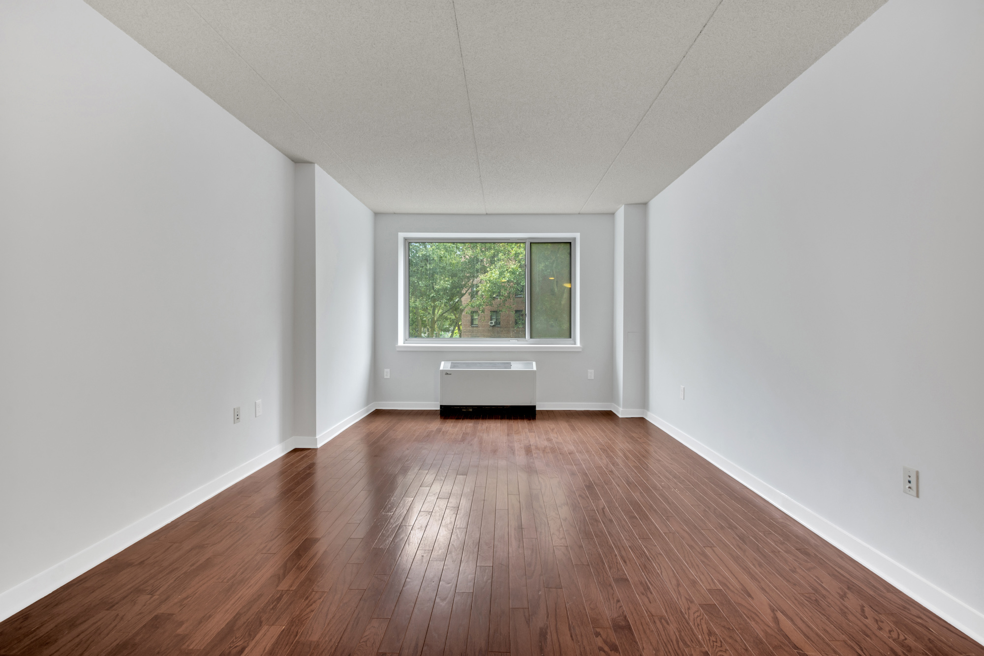 40 West 116th Street, Unit B205 Manhattan, NY 10026 - Photo 5 of 24 an empty room with wooden floor and windows