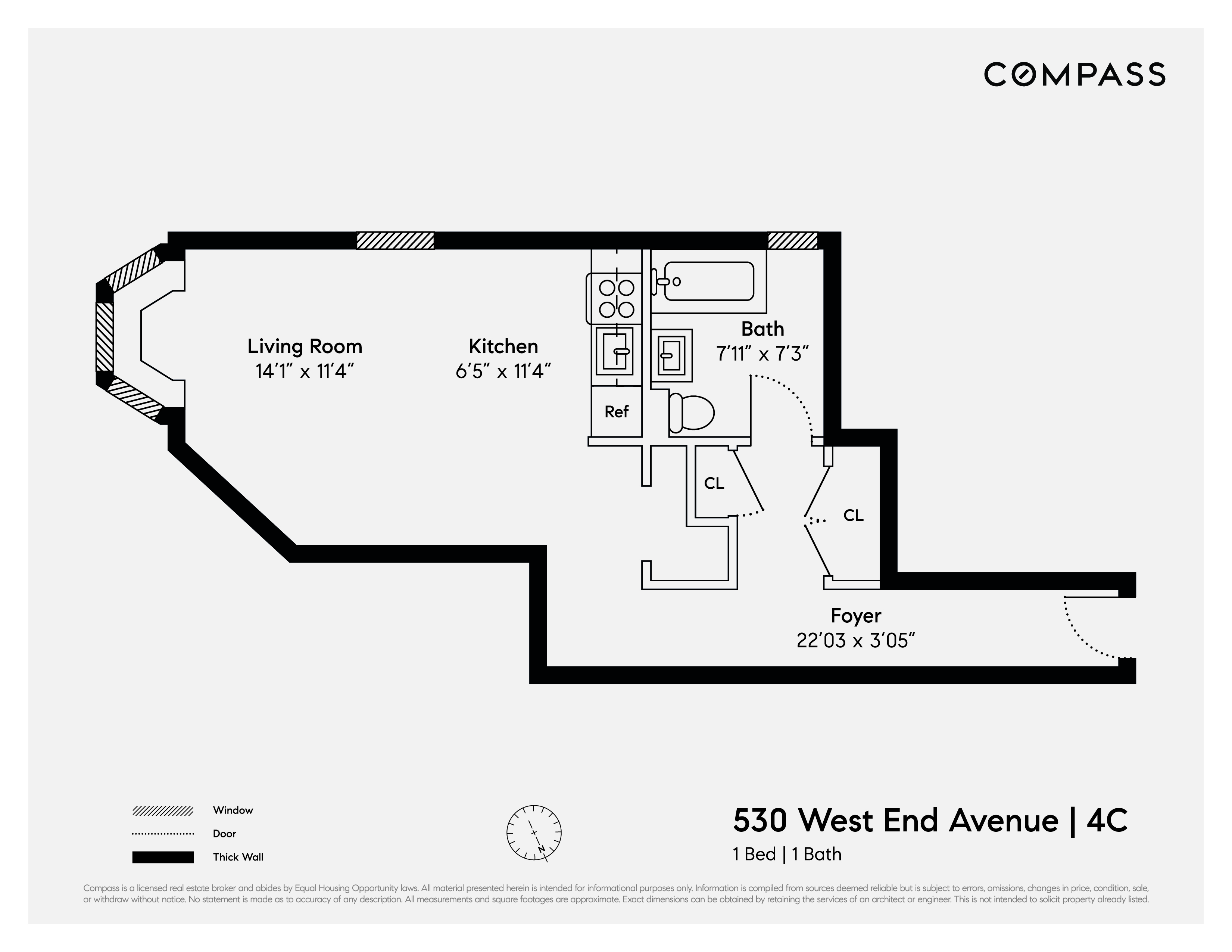 530 West End Avenue, Unit 4C Manhattan, NY 10024 - Photo 3 of 3 a picture of a bench in a white cabinet