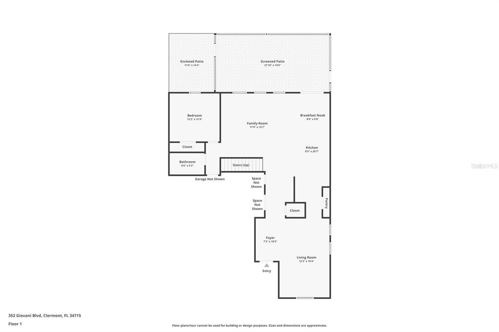 352 Giovani Boulevard Clermont, FL 34715 - Photo 38 of 46 a picture of a floor plan