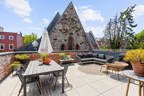 a view of outdoor seating