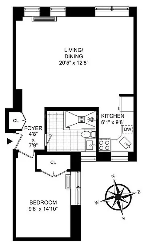 338 Prospect Place, Unit 2B Brooklyn, NY 11238 - Photo 7 of 7 a picture of a floor plan