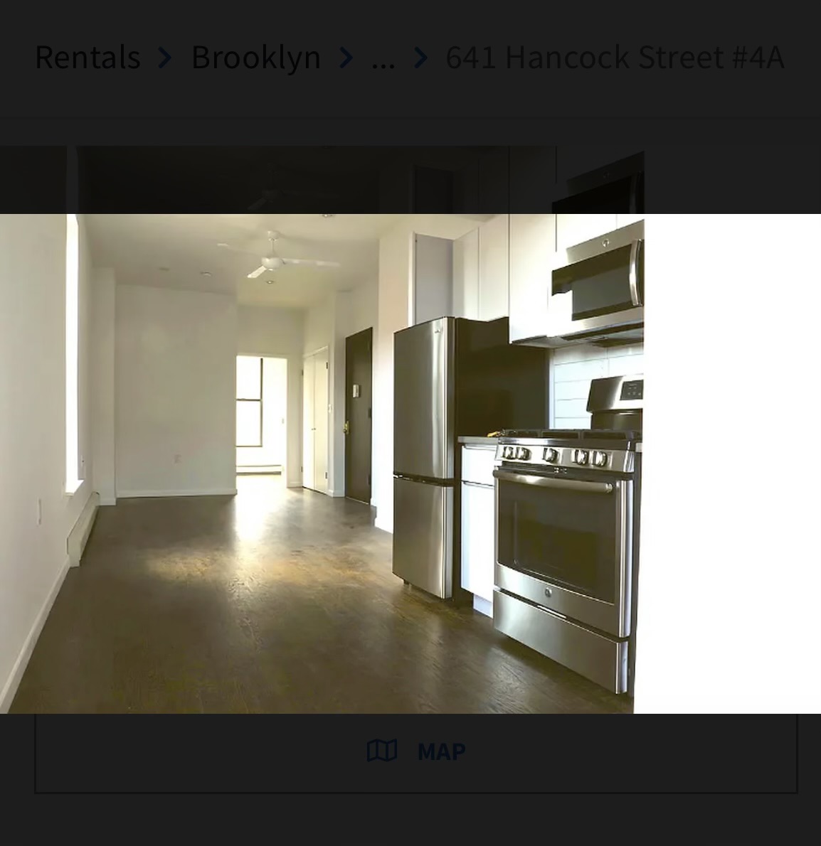 641 Hancock Street, Unit 4L Brooklyn, NY 11221 - Photo 7 of 7 a upper view of a kitchen with a sink