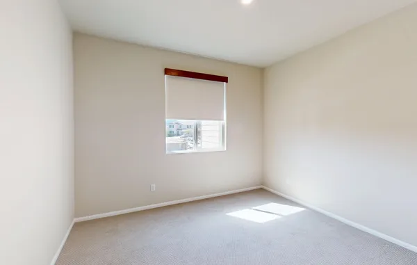 an empty room with a window
