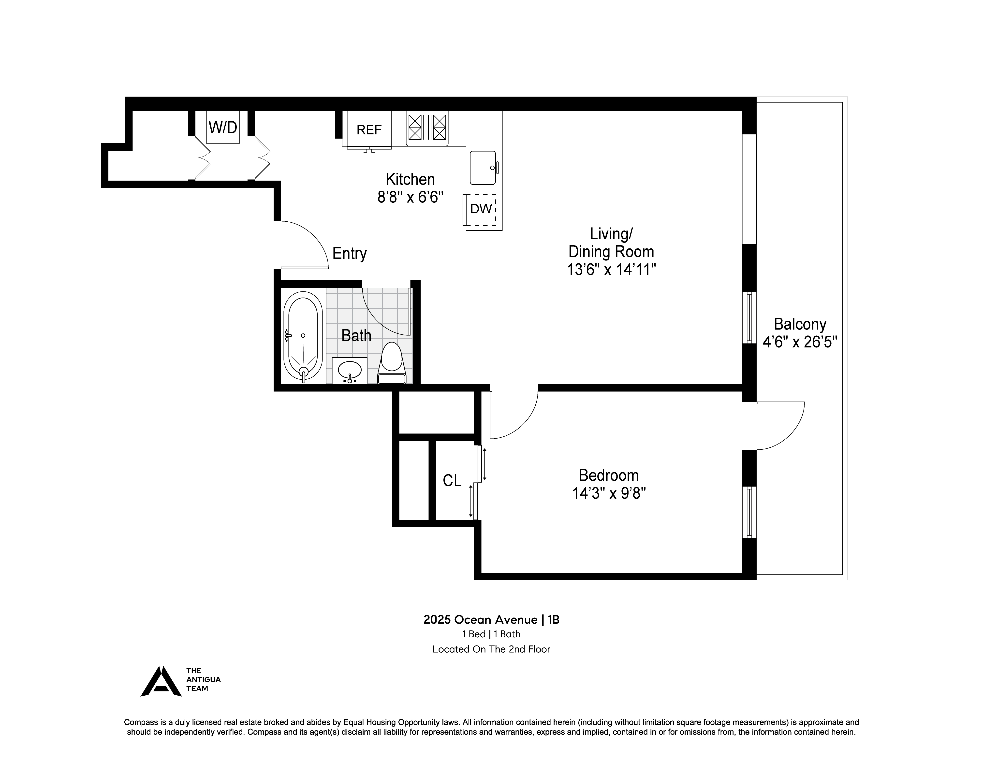 2025 Ocean Avenue, Unit 1B Brooklyn, NY 11230 - Photo 10 of 10 a picture of a black and white photo