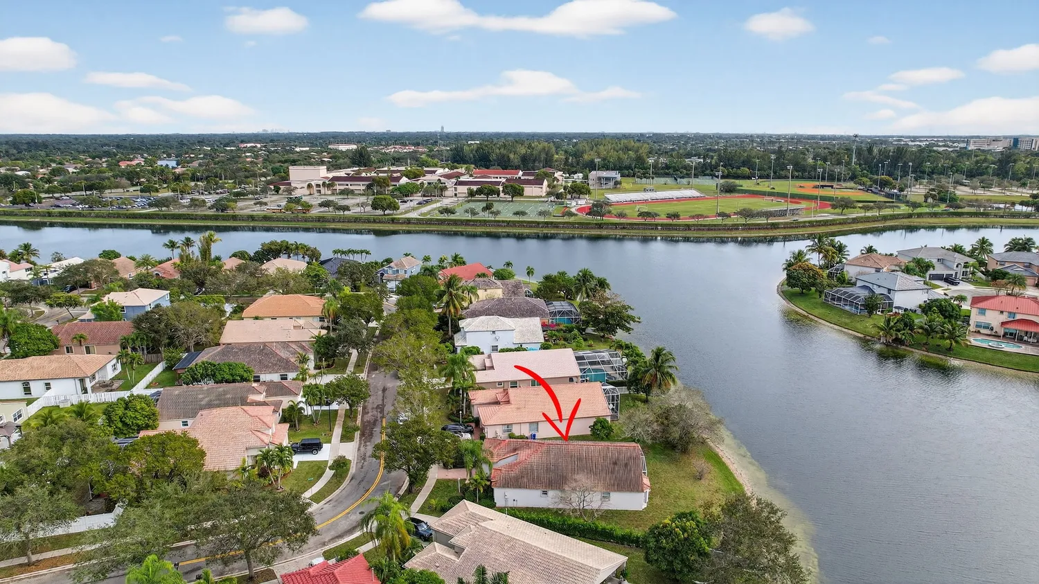 an aerial view of a city