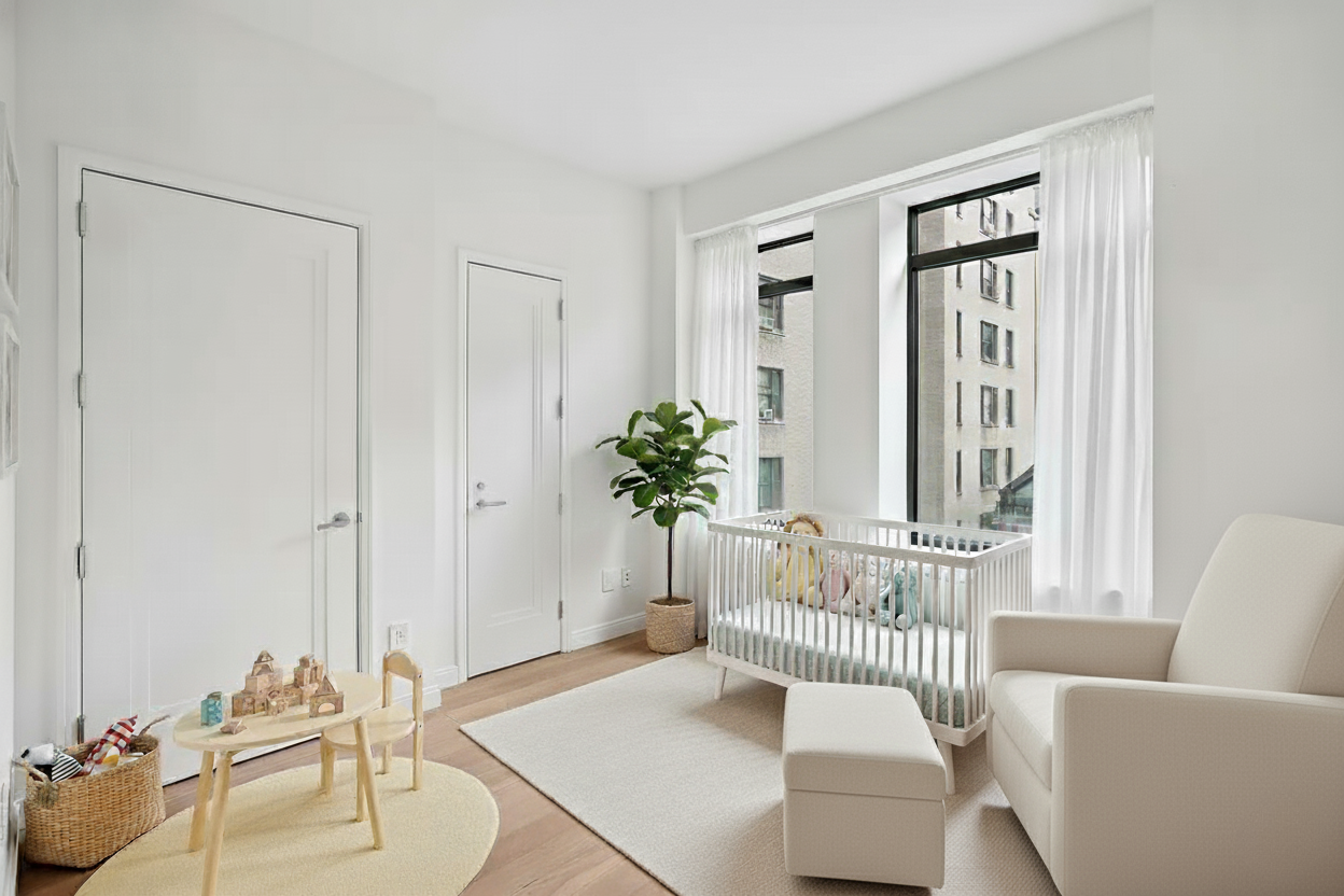 269 West 87th Street, Unit 7B Manhattan, NY 10024 - Photo 8 of 21 a living room with furniture and wooden floor