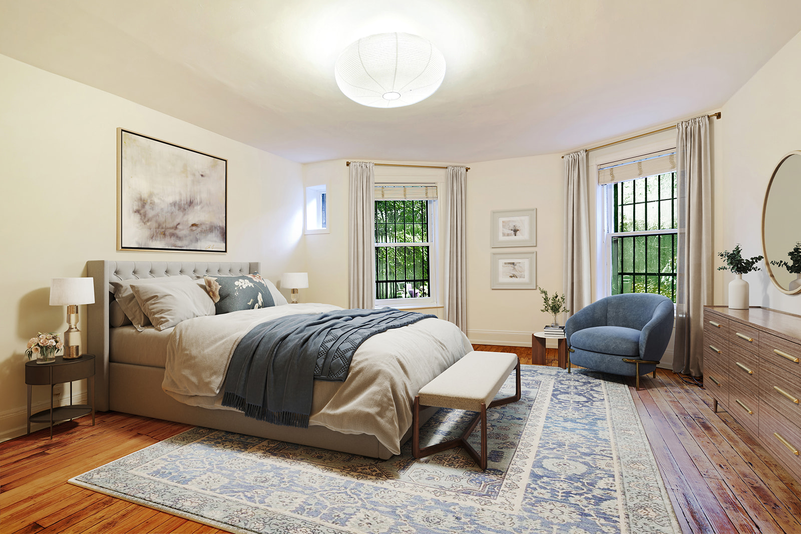 553 2nd Street, Unit 1 Brooklyn, NY 11215 - Photo 5 of 11 a spacious bedroom with a bed and wooden floor