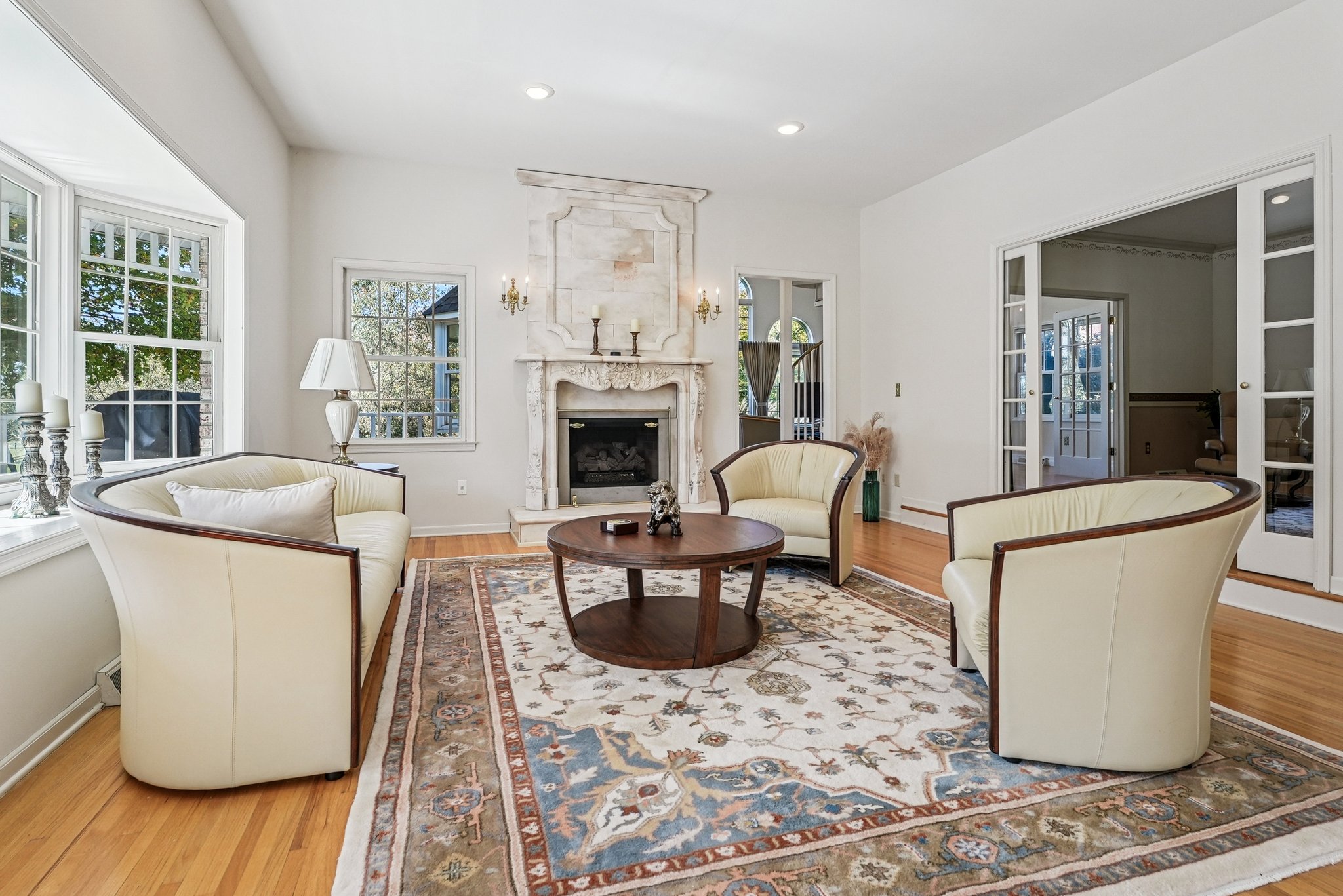 905 Kip Lane Neshanic Station, NJ 08853 - Photo 5 of 50 a living room with furniture and a fireplace
