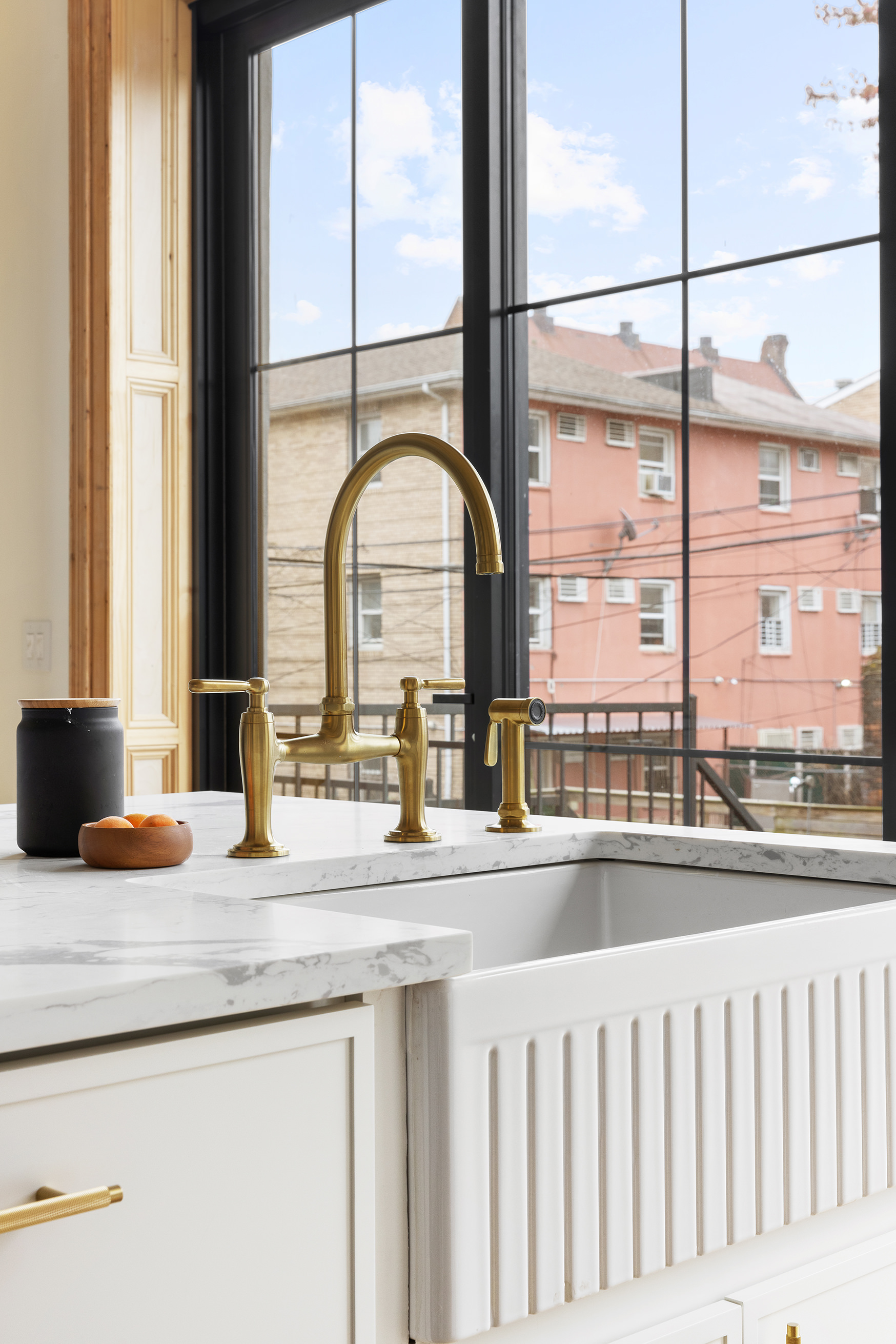 816 Lafayette Avenue, Unit MF Brooklyn, NY 11221 - Photo 9 of 22 a kitchen with granite countertop a sink and a window