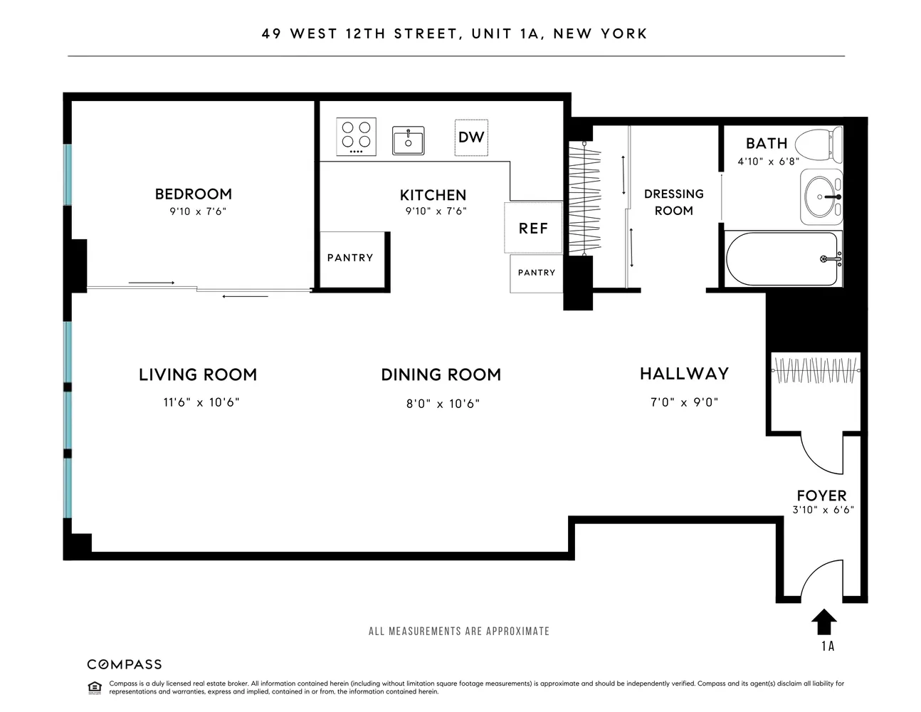 $599,000 | 49 West 12th Street, Unit 1A | Greenwich Village