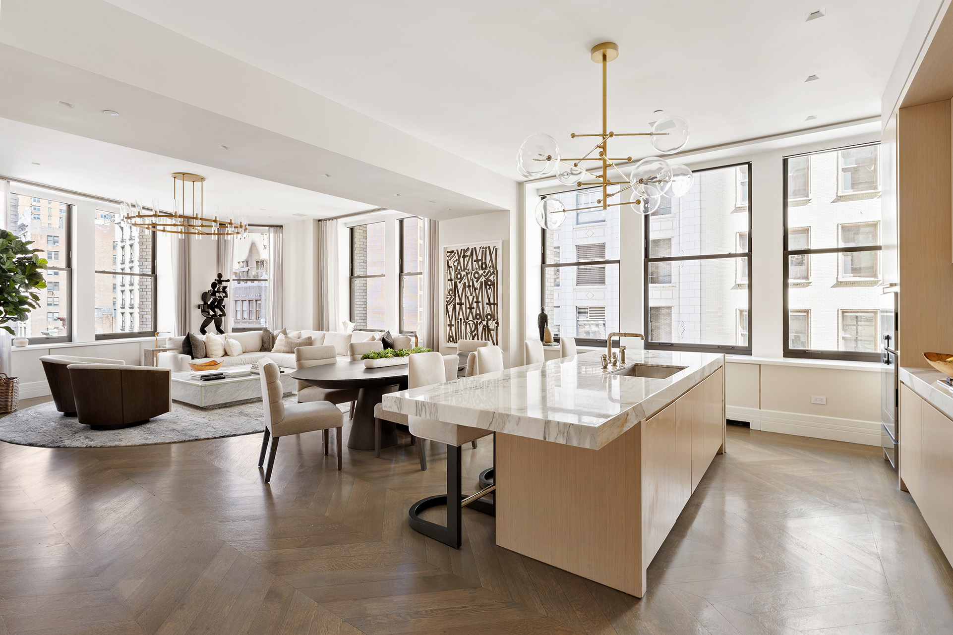 212 5th Avenue, Unit 9B Manhattan, NY 10010 - Photo 1 of 16 a very nice looking living room with a large window and dining table