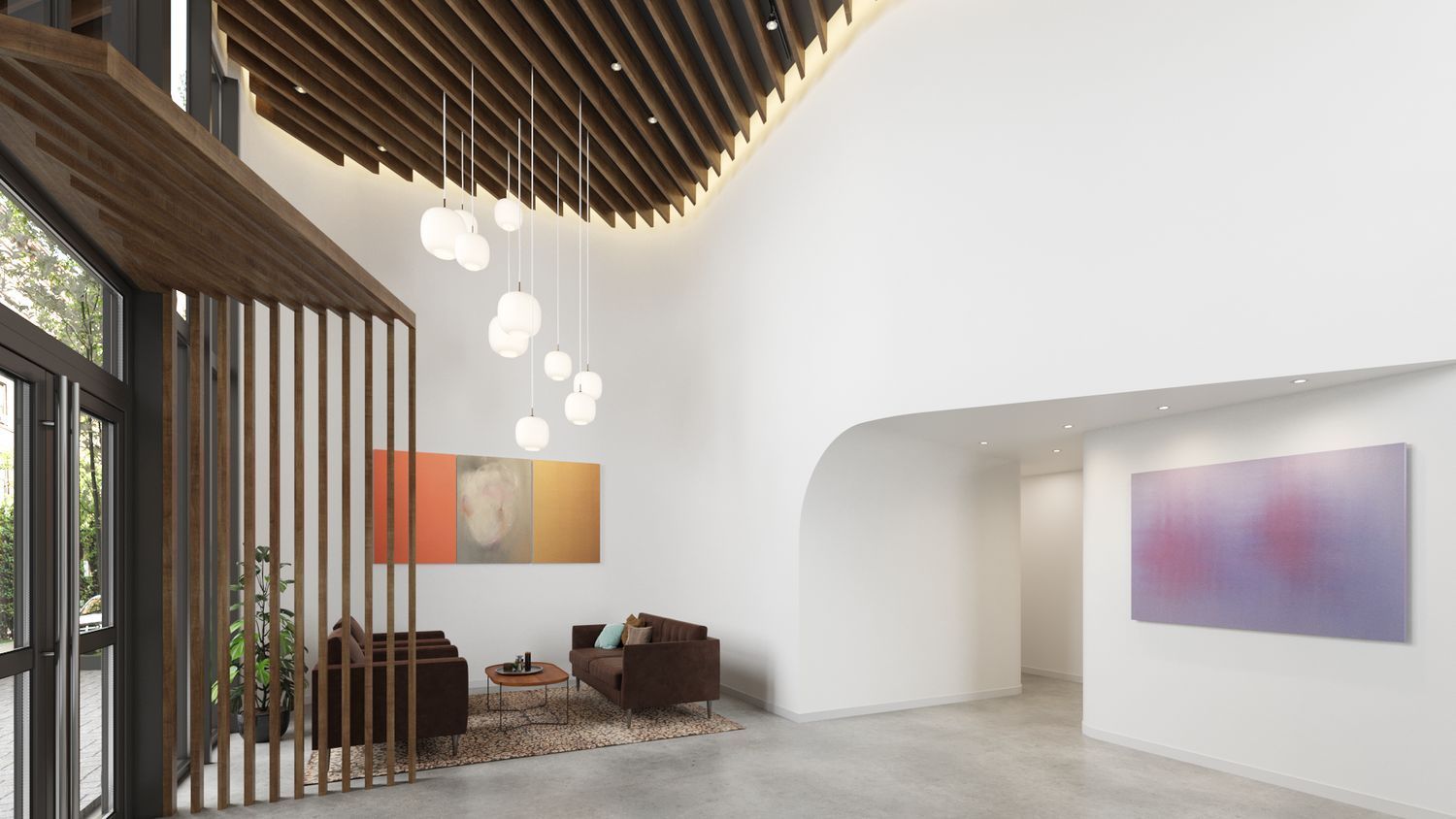 435 Tompkins Avenue, Unit PH505 Brooklyn, NY 11216 - Photo 11 of 14 a view of a hallway with entryway