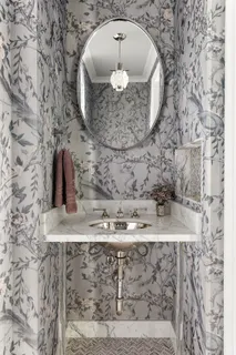 a close view of water heater and racks