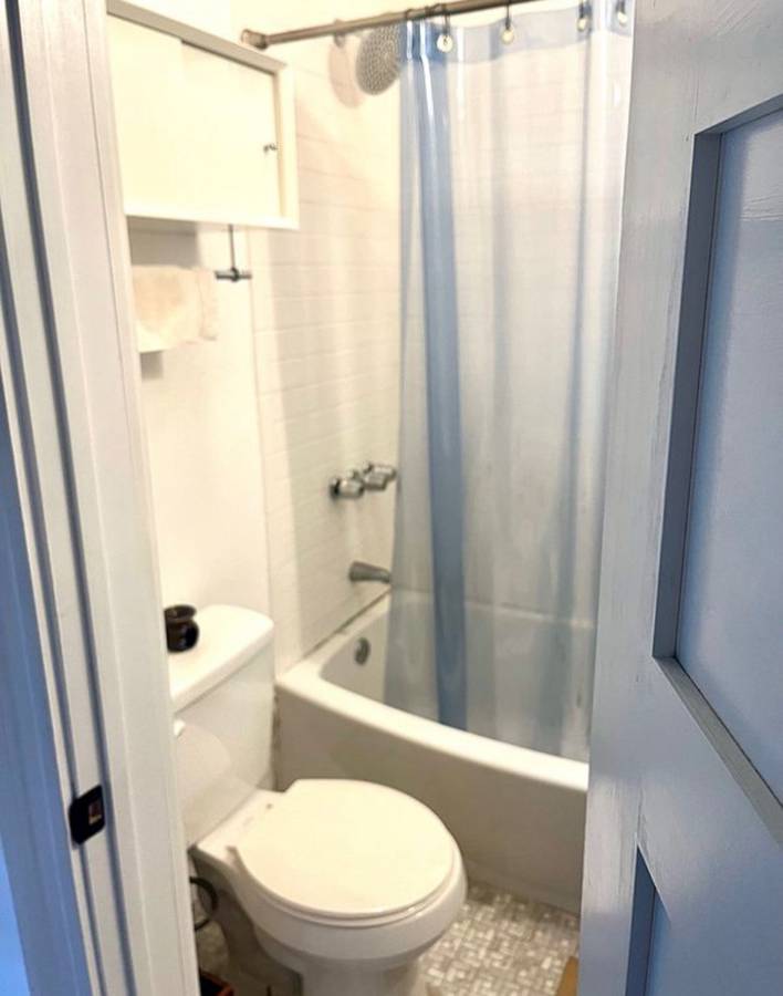 393 Clermont Avenue, Unit 3 Brooklyn, NY 11238 - Photo 9 of 10 a white toilet sitting next to a bath tub