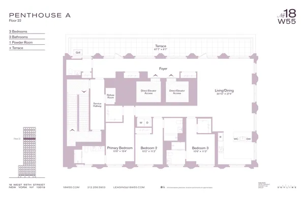 $36,500 | 18 West 55th Street, Unit PHA | Midtown Central