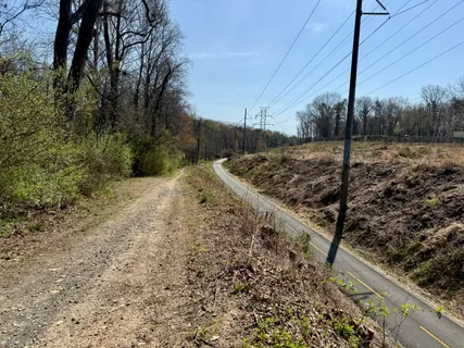 a view of a road with a sink