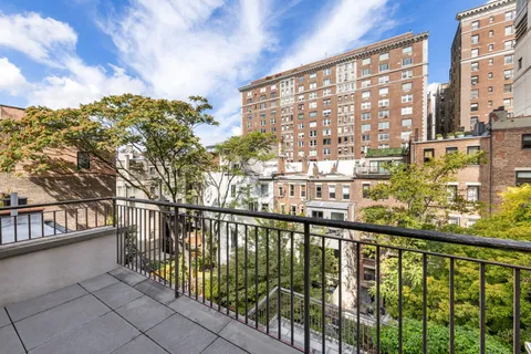 a city view from balcony