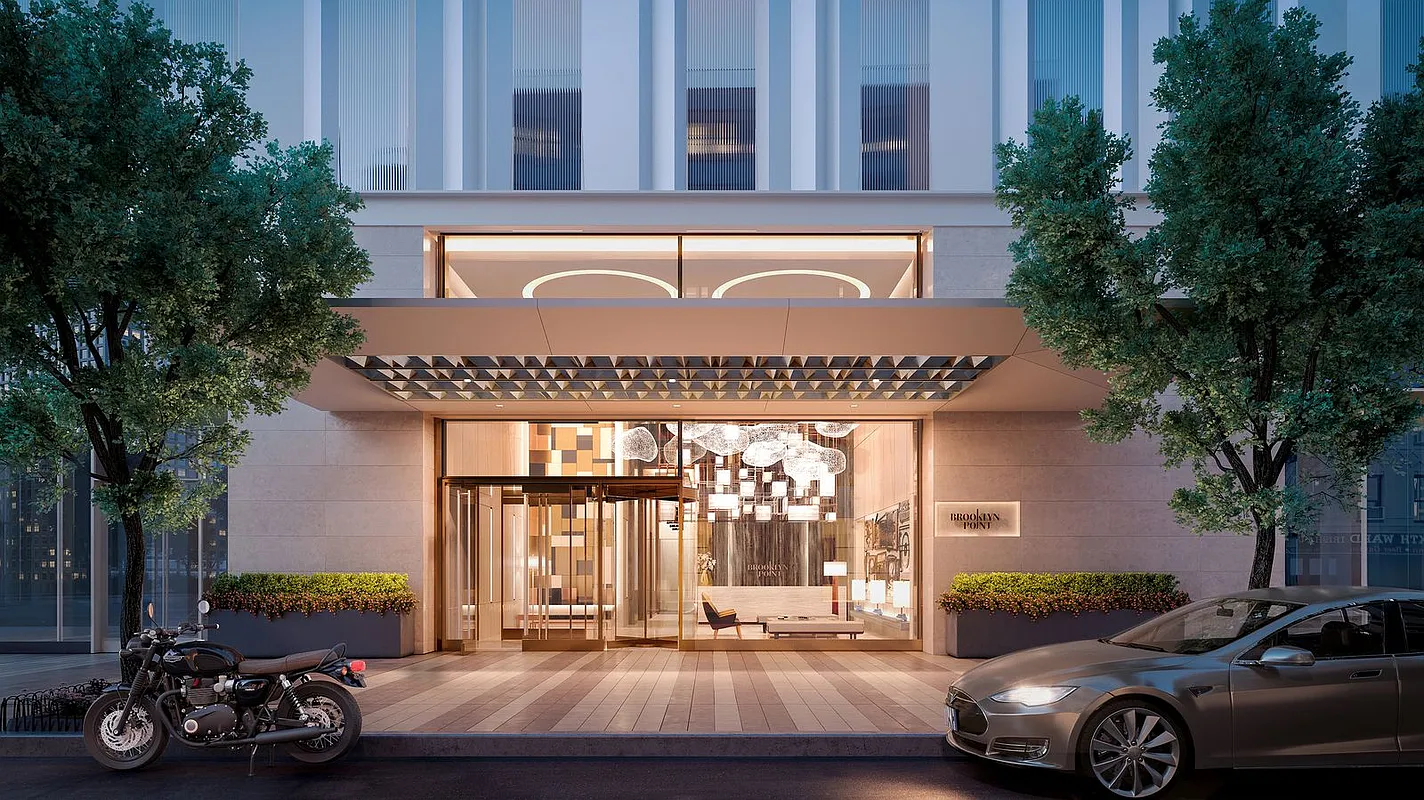 1 City Point, Unit 30D Brooklyn, NY 11201 - Photo 6 of 11 a front view of a house with car parked