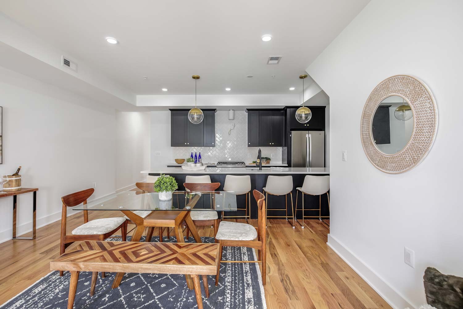 428 Manor Place Northwest, Unit 1 Washington, DC 20010 - Photo 4 of 27 a view of a dining room with furniture and wooden floor
