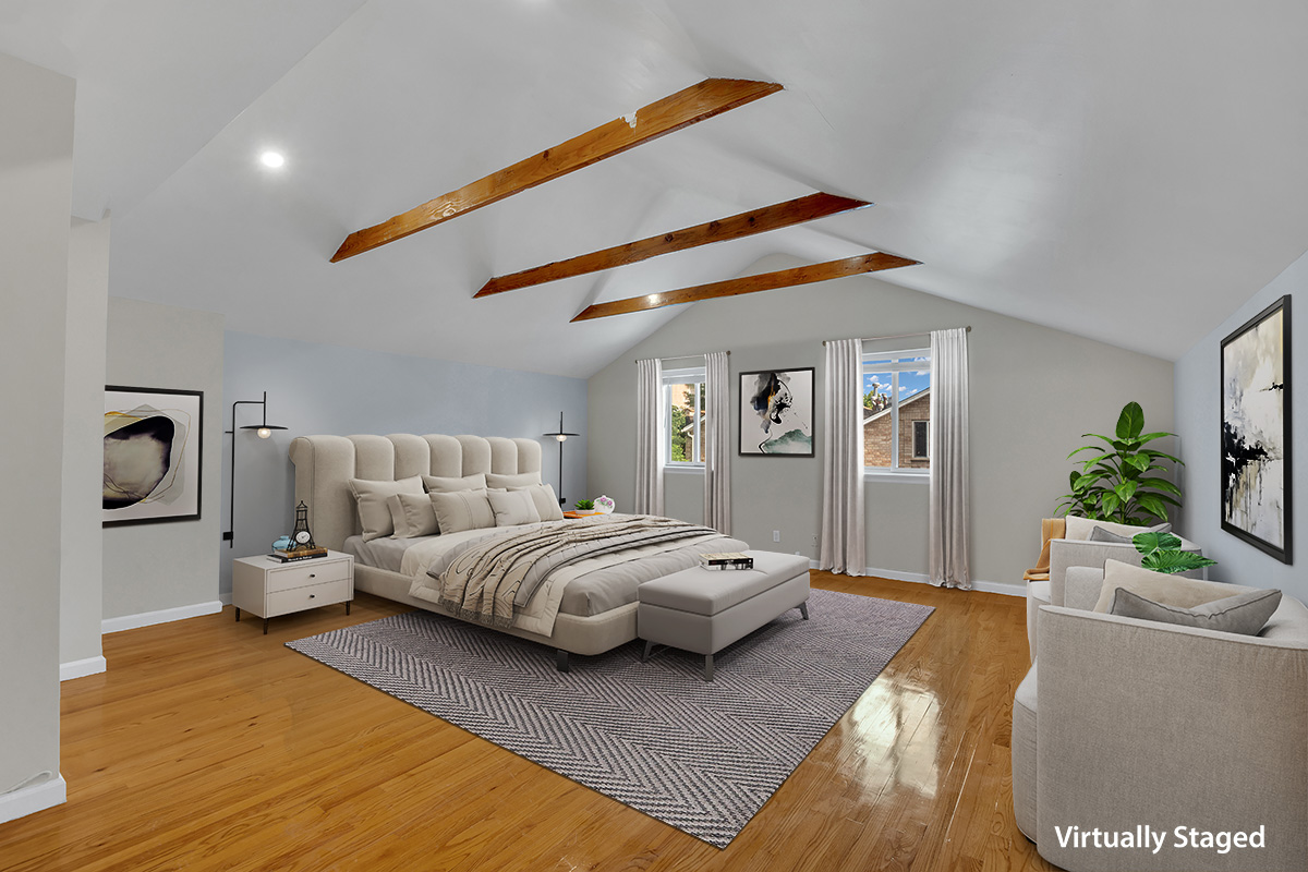 963 Kent Avenue, Unit D3 Brooklyn, NY 11205 - Photo 9 of 16 a bedroom with a bed and a couch