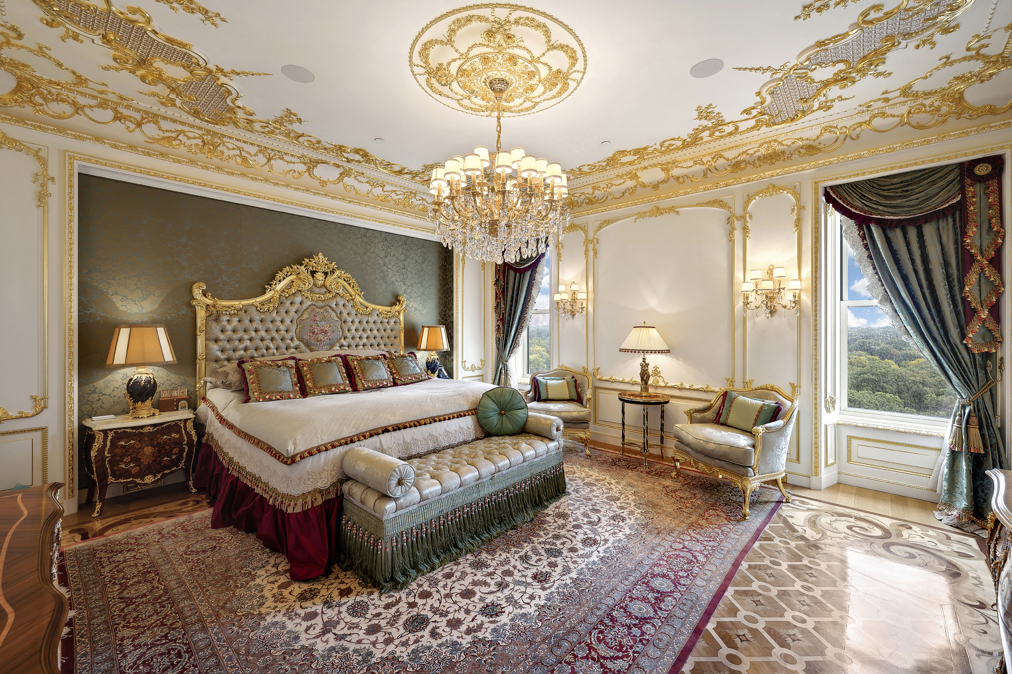 1 Central Park South, Unit 10071009 Manhattan, NY 10019 - Photo 12 of 28 a living room with furniture a chandelier and a rug