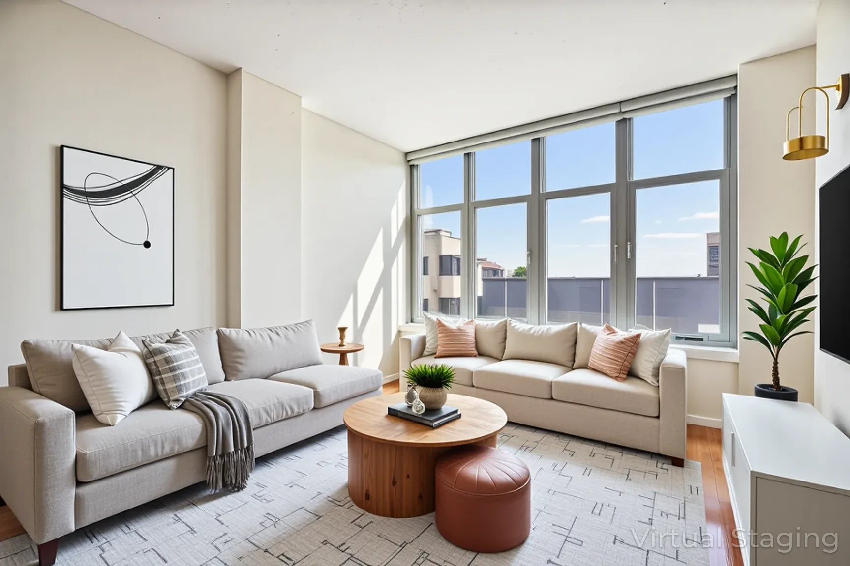 2120 Vermont Avenue Northwest, Unit 620 Washington, DC 20001 - Photo 2 of 61 a living room with furniture and a large window