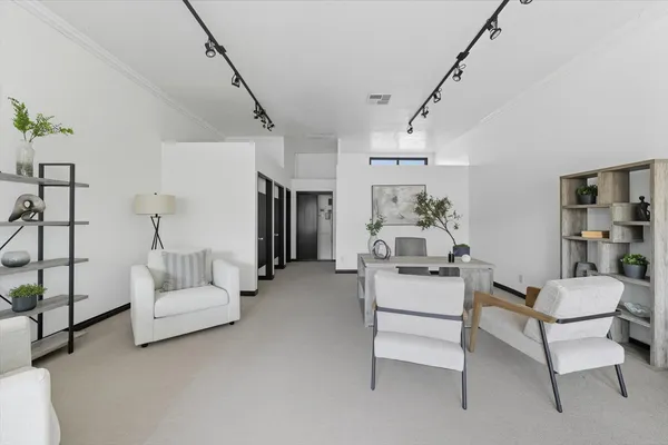 a room with furniture