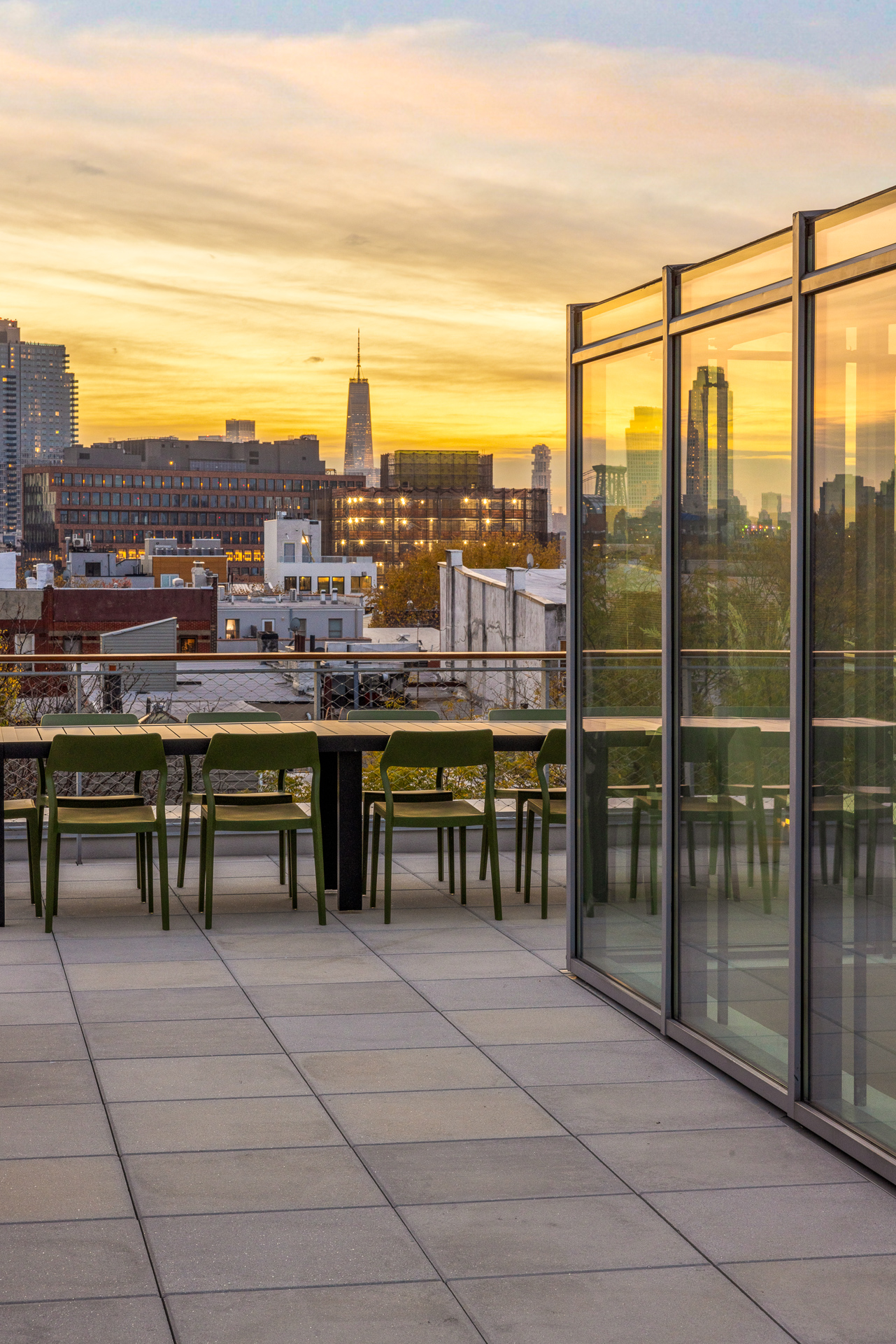 584 Leonard Street, Unit PHB Brooklyn, NY 11222 - Photo 19 of 22 a view of a terrace with city view