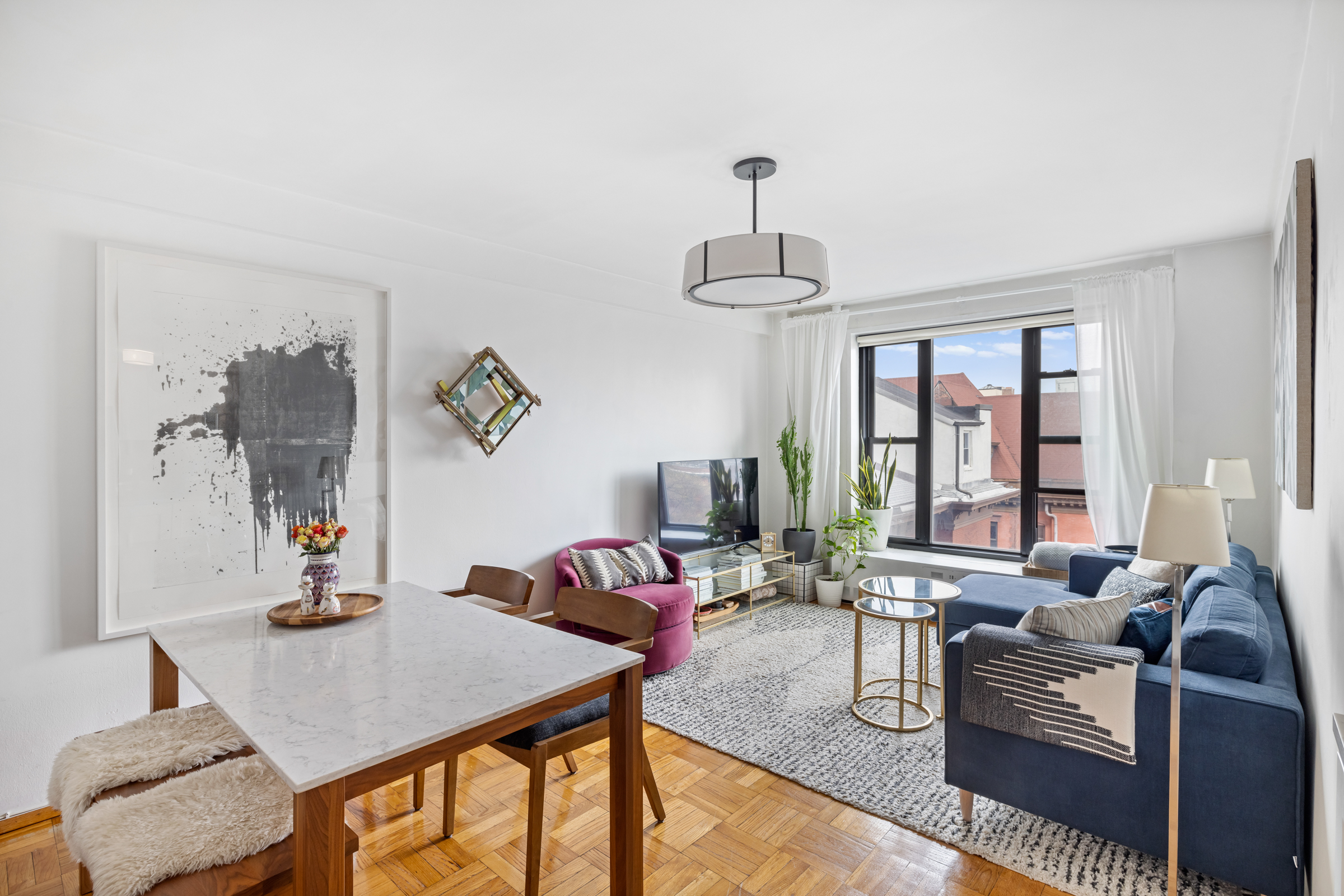 325 Clinton Avenue, Unit 7A Brooklyn, NY 11205 - Photo 2 of 13 a living room with furniture and window