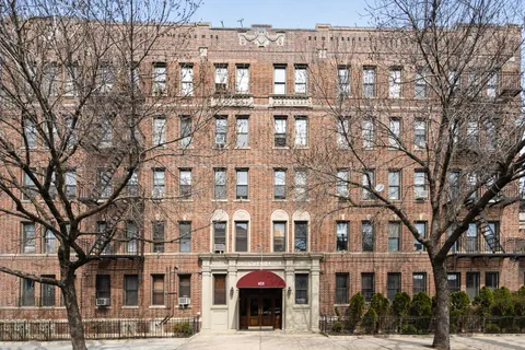 a front view of a building