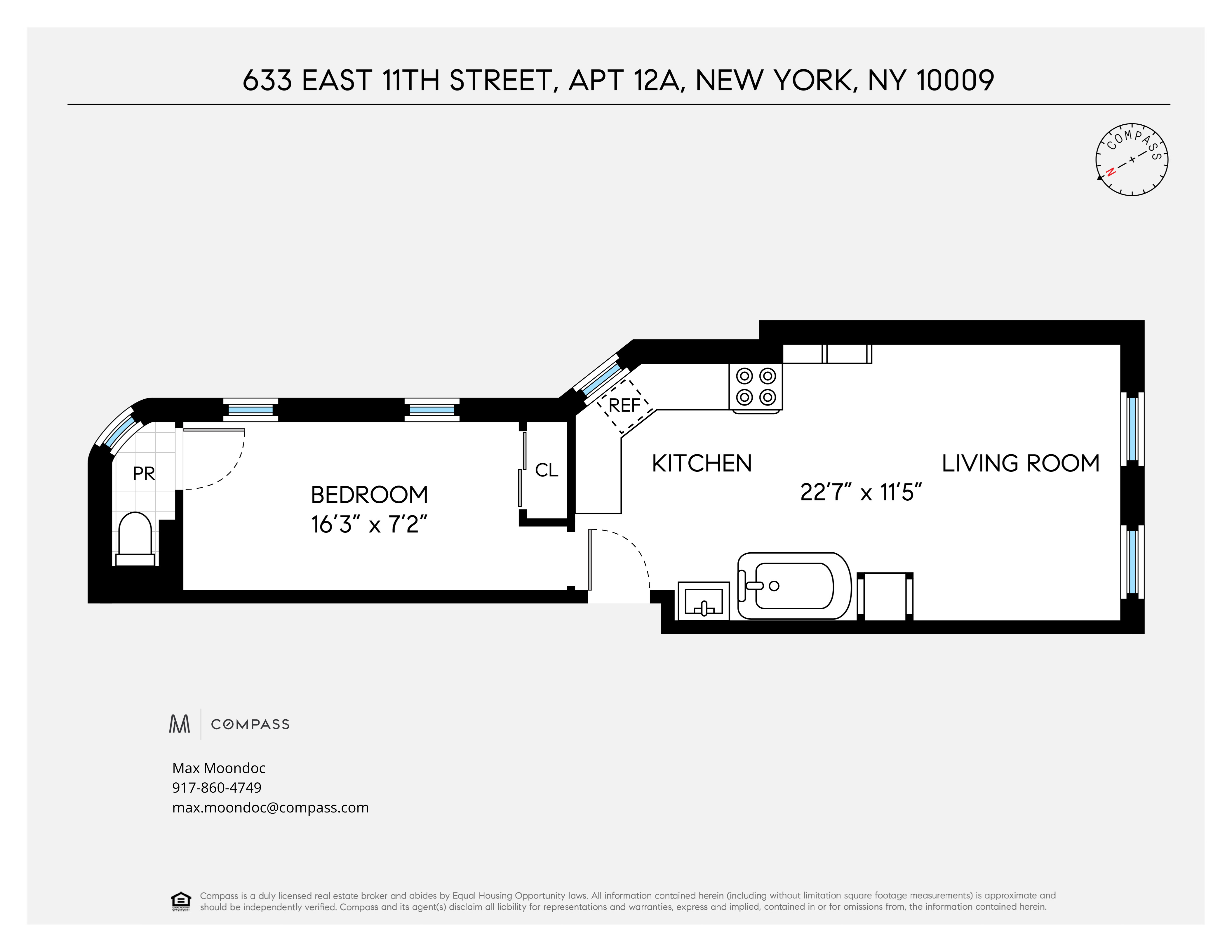 633 East 11th Street, Unit 12A Manhattan, NY 10009 - Photo 9 of 10 a picture of a book and a white bed