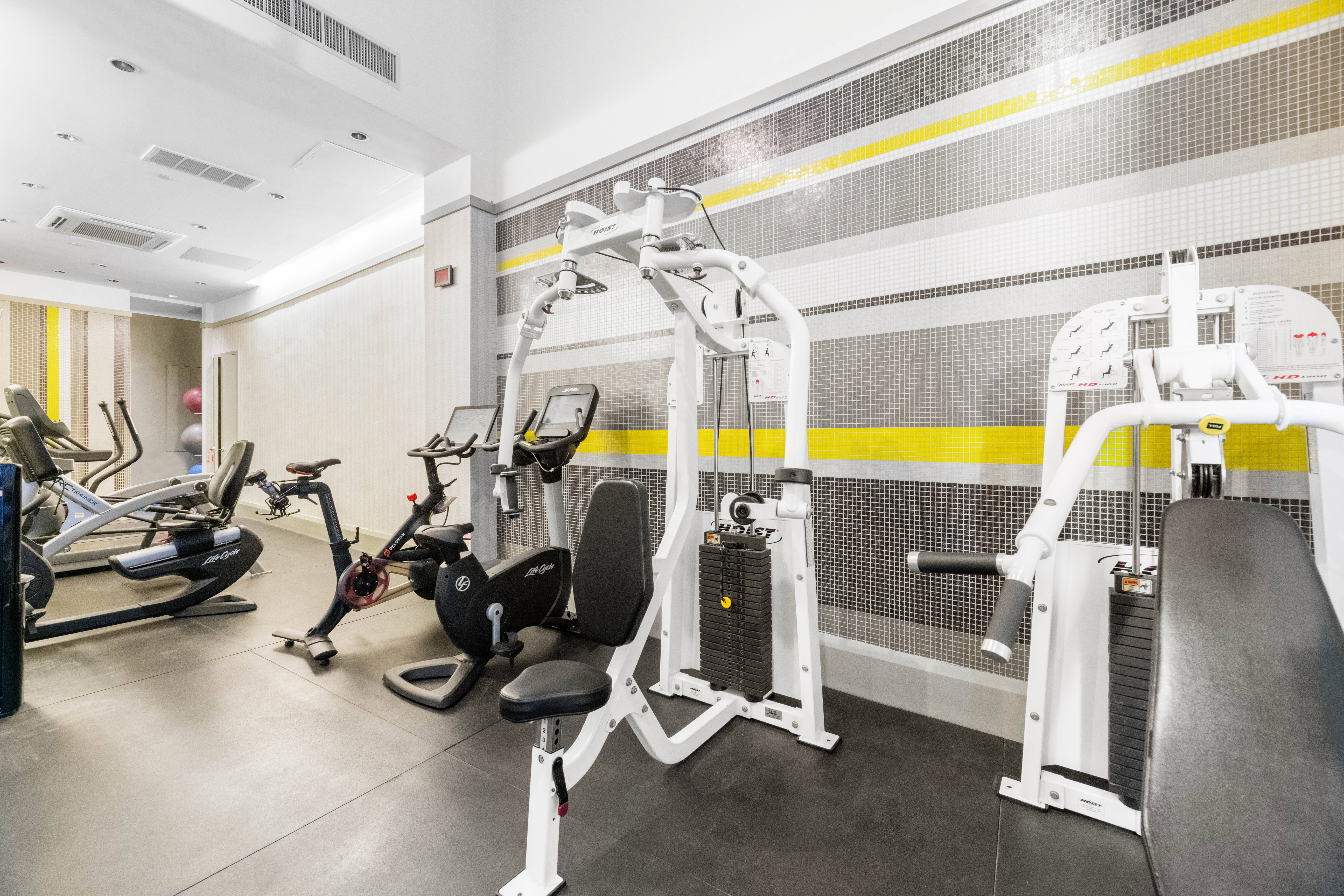 150 Nassau Street, Unit 2A Manhattan, NY 10038 - Photo 18 of 24 a view of a room with gym equipment