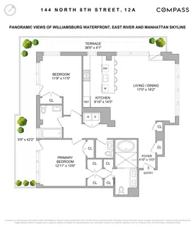 $3,250,000 | 144 North 8th Street, Unit 12A | Williamsburg
