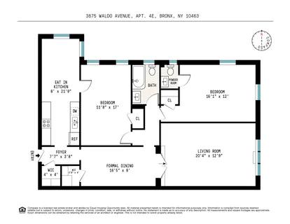 $360,000 | 3875 Waldo Avenue, Unit 4E | Fieldston