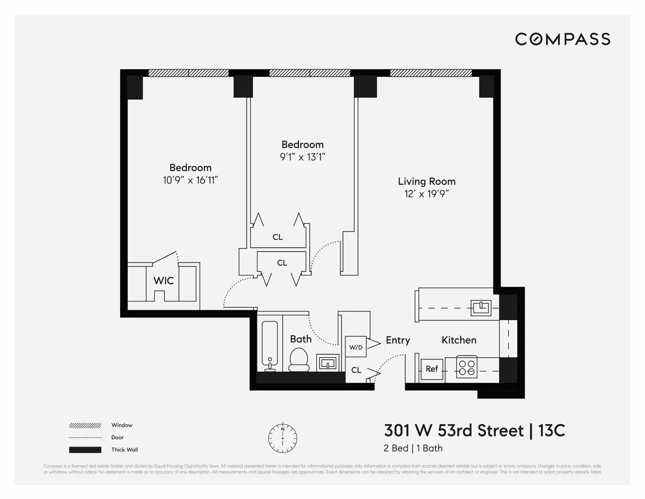 $6,900 | West 53rd Street, Unit 13C | Theater District