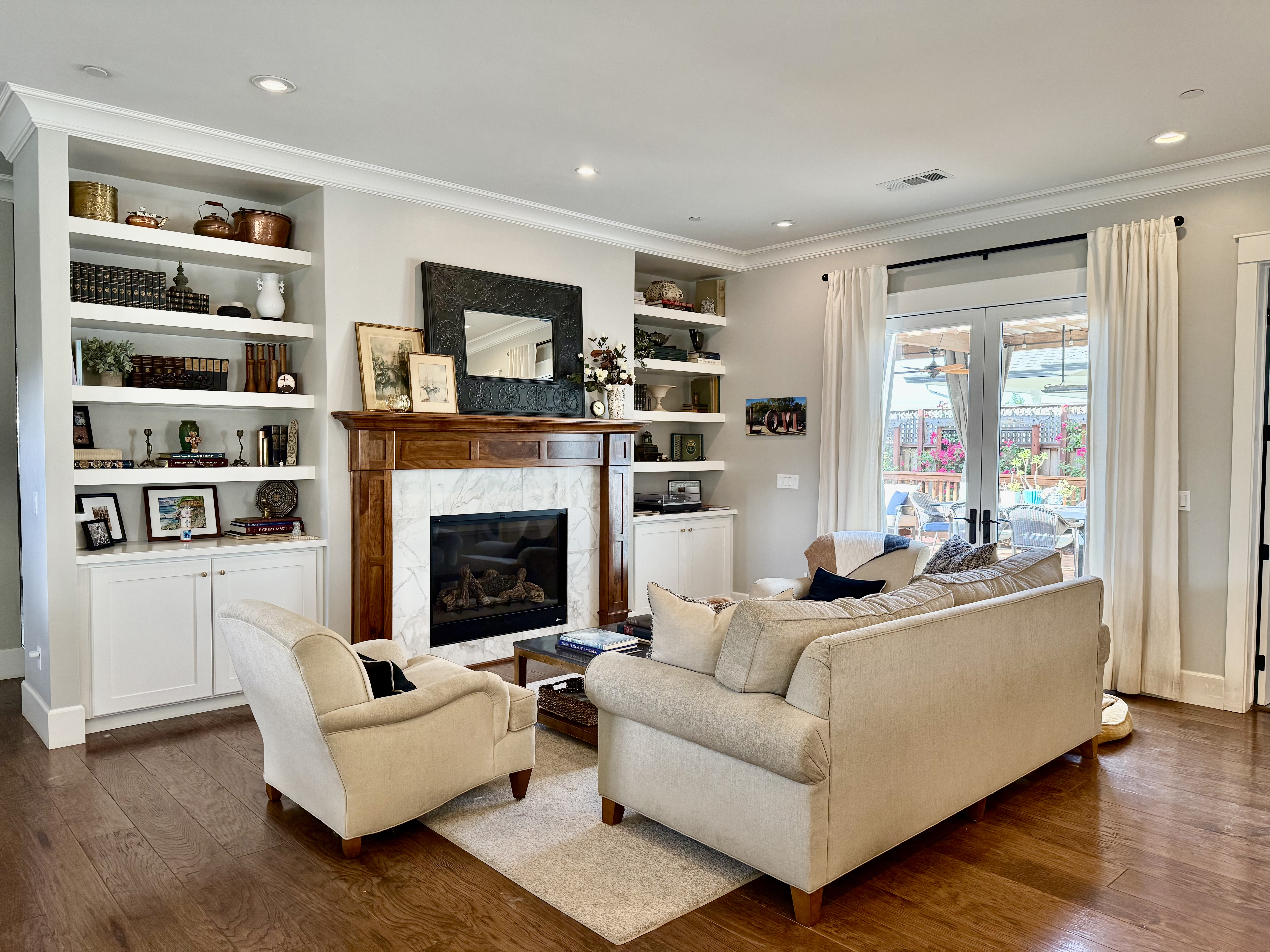4551 Brighton Drive Santa Rosa, CA 95403 - Photo 2 of 26 a living room with furniture and a fireplace