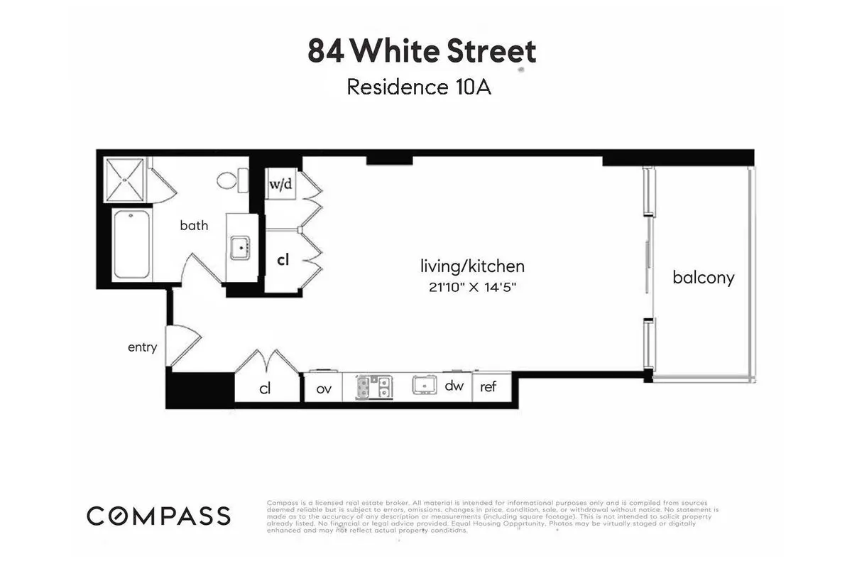 84 White Street, Unit 9A Manhattan, NY 10013 - Photo 7 of 7 a picture of a floor plan