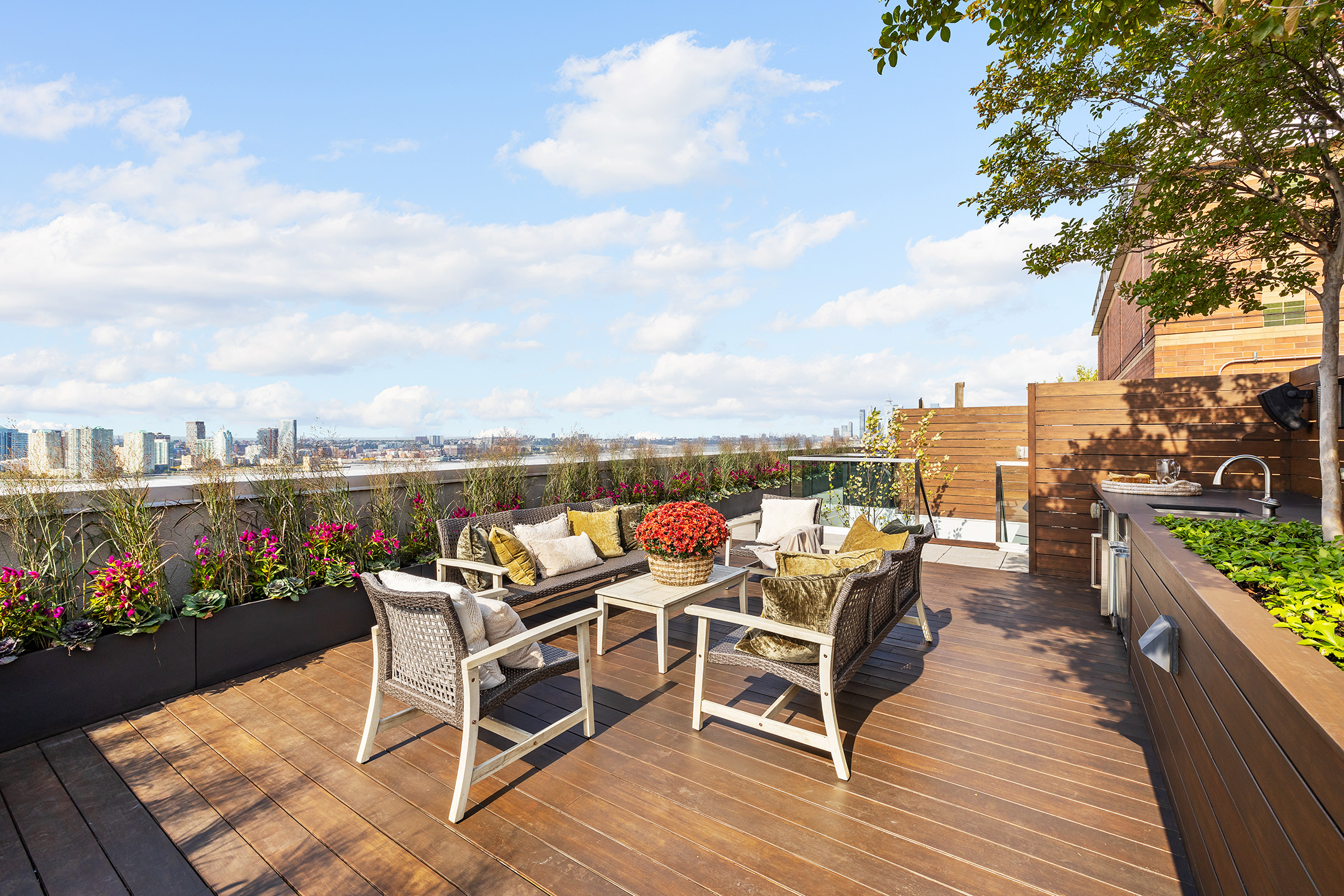 212 Warren Street, Unit PHS Manhattan, NY 10282 - Photo 15 of 18 a view of a terrace with furniture