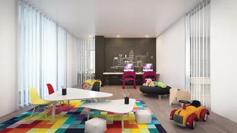 a front view of a building