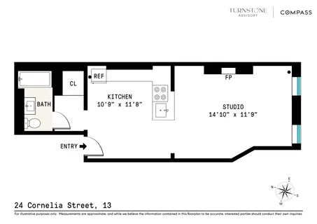 $499,000 | 24 Cornelia Street, Unit 13 | West Village
