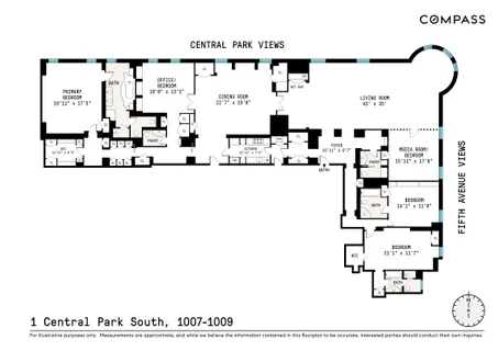 $23,000,000 | 1 Central Park South, Unit 10071009 | Central Park South