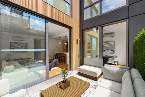 a living room filled with furniture