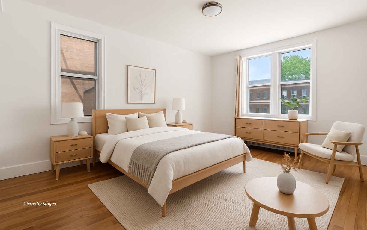 3165 Nostrand Avenue, Unit 1H Brooklyn, NY 11229 - Photo 3 of 9 a bedroom with bed and window