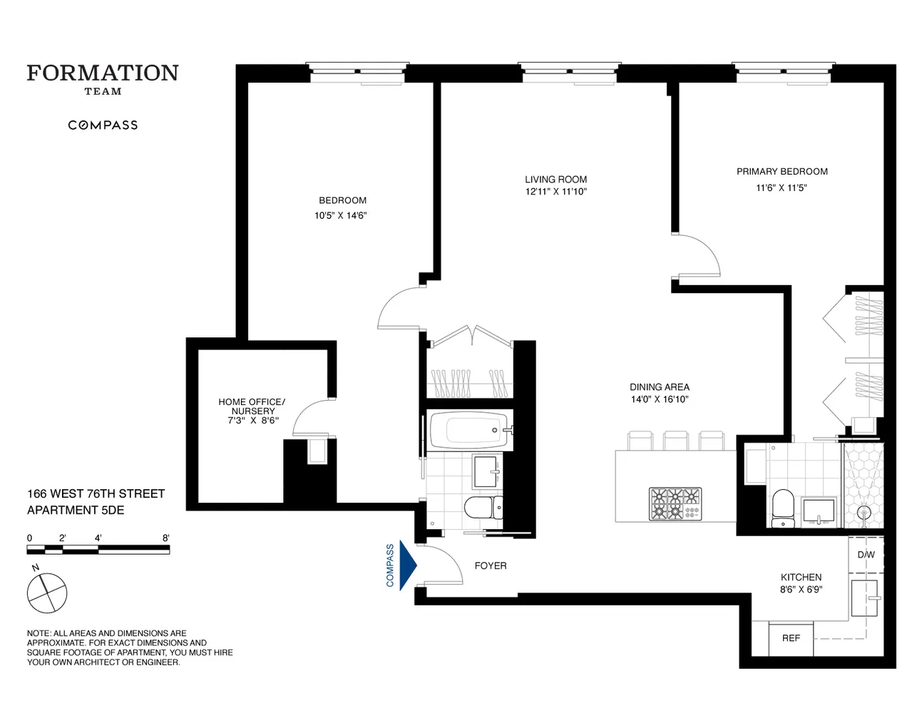 $1,595,000 | 166 West 76th Street, Unit 5DE | Upper West Side